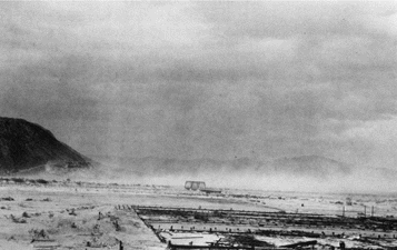 Dust storm along the Mohave River in California